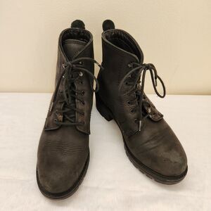 Havana Joe Boots Women 37 US 6-6.5 Black Leather Lace Up Ankle Boots Bootie Hike